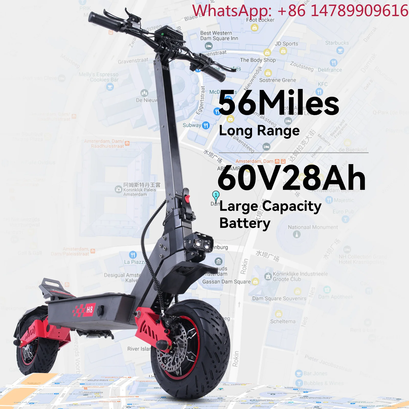 All-TerrainPractical Popular 6000W Newenergy Scooter Exceptional Battery Life Smart Control Newenergy Scooter For Logistics Deli