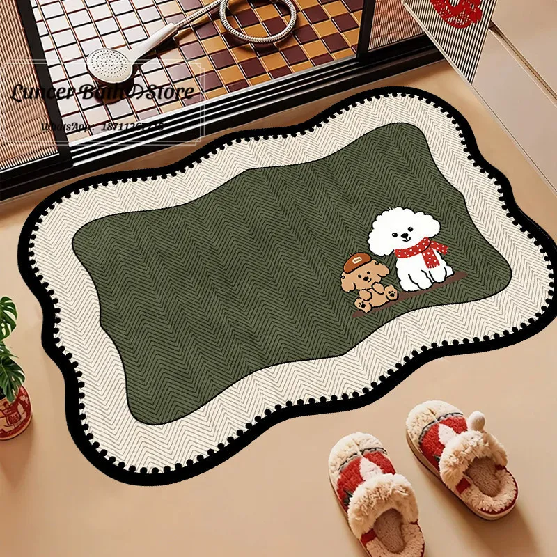 Simple bathroom floor mat, easy to take care of for home use, water-absorbing and quick-drying floor mat, can be cut