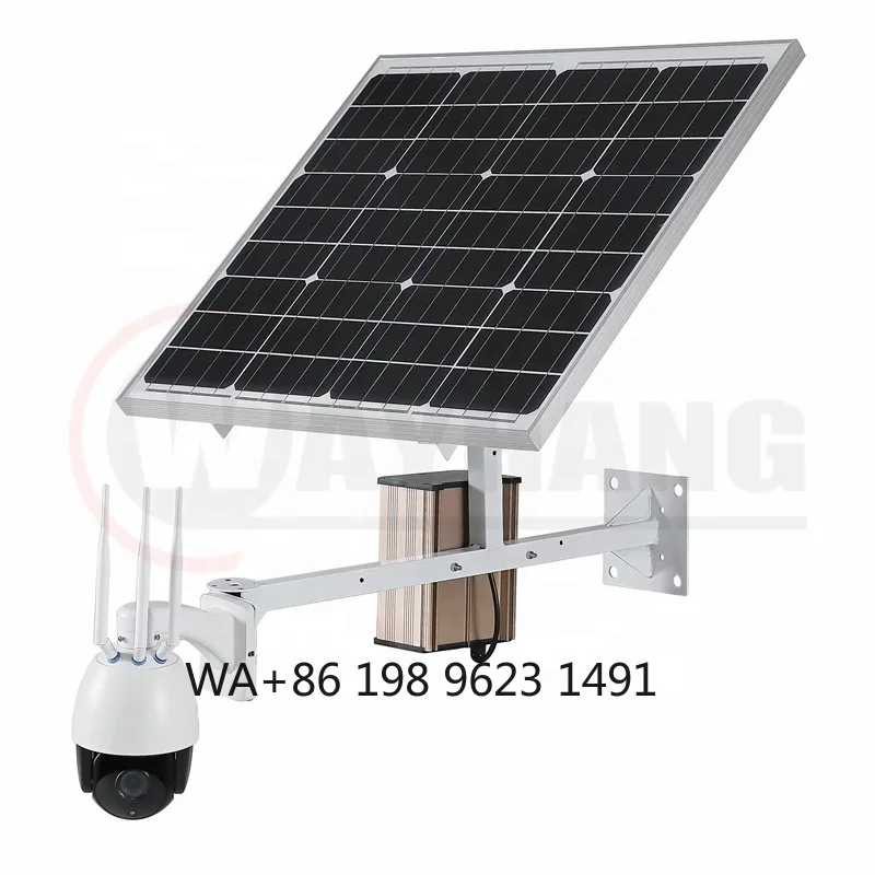 4G SIM Card Solar Powered PTZ CCTV  High Speed Dome RS485 Protocol Outdoor Remote
