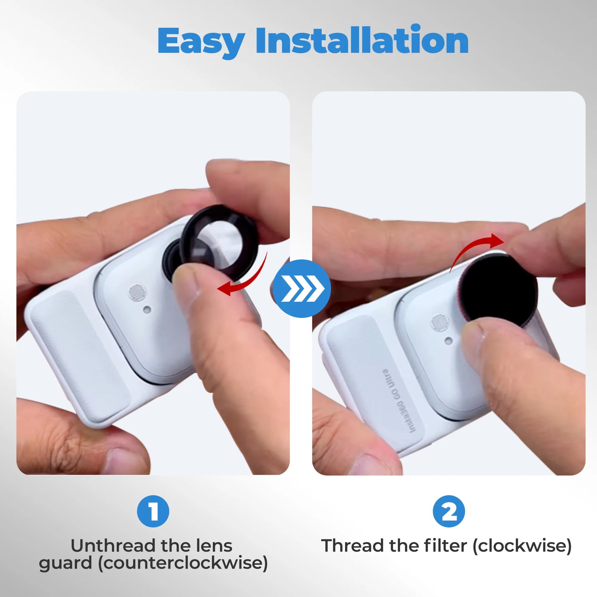 Freewell Standard Day ND Filter Kit 4 Pack ND8,ND32,ND64 and CPL Camera Filters for Insta360 GO Ultra Photography Accessories