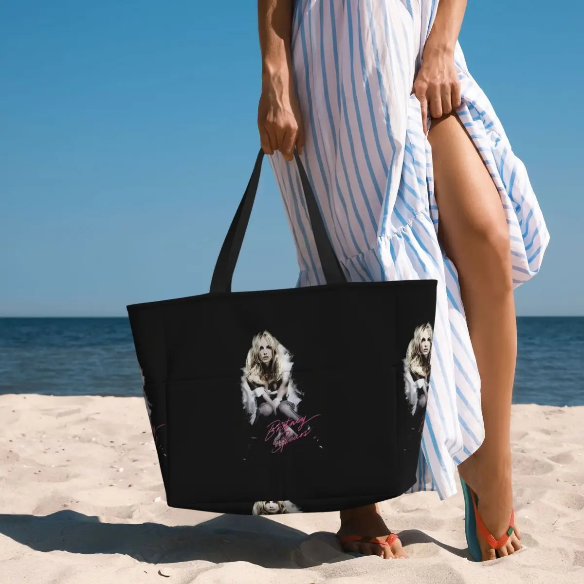 Britney Spears Iconic Catchphrase Merch Beach Tote Bag Sport Gym Yoga Duffle Large Tote Bag Women Travel Bag Fitness bag