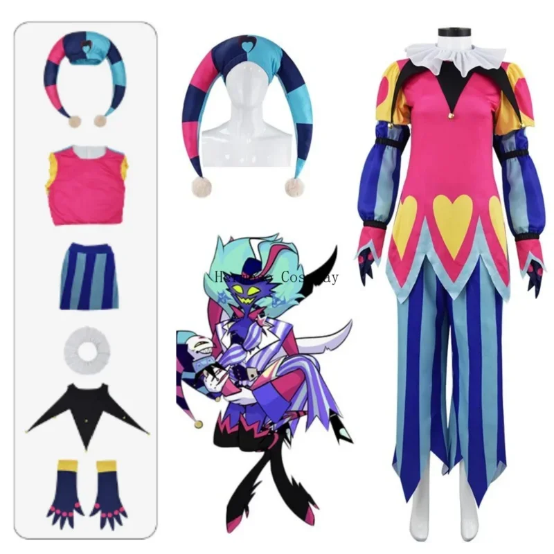 

Fizzarolli Cosplay Fantasia Costume Disguise for Adult Women Clothes Hat Set Role Play Anime Outfits Halloween Carnival Suit$0$k