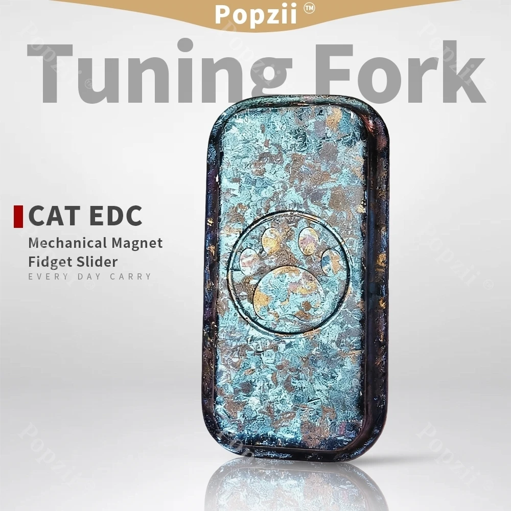 ของเล่นแม่เหล็ก CAT EDC Magnetic Tuning Fork แบบเลื่อน ช่วยคลายเครียด บรรเทาความวิตกกังวล สำหรับใช้ในสำนักงาน