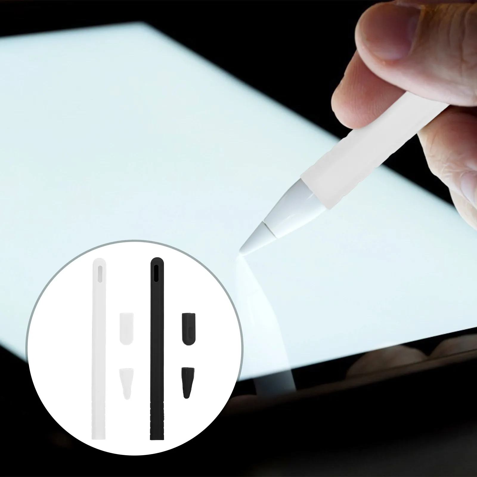 

2Pcs Stylus Pen Covers Silicone Protective Case Compatible for Apple Pencil 2 Anti-Scratch Travel Storage Sleeve