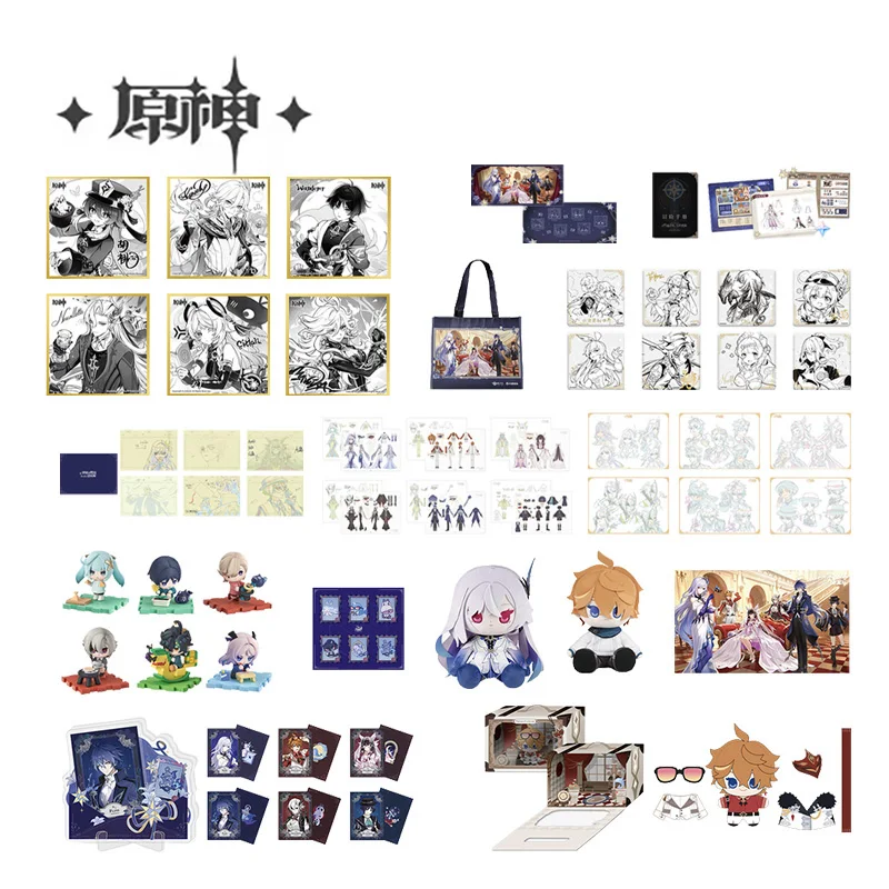 Prévente Sunsyea Genshin Impact Merch officiel miHoYo Original 2026 série JNH Badge poupée papier coloré Wanderer Tartaglia
