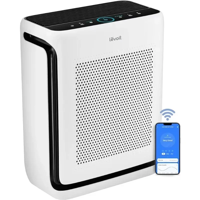 LEVOIT Air Purifiers for Large Room Up to 1800 Ft² in 1 Hr with Washable Filters, Air Quality Monitor,Smart WiFi,HEPA Sleep Mode