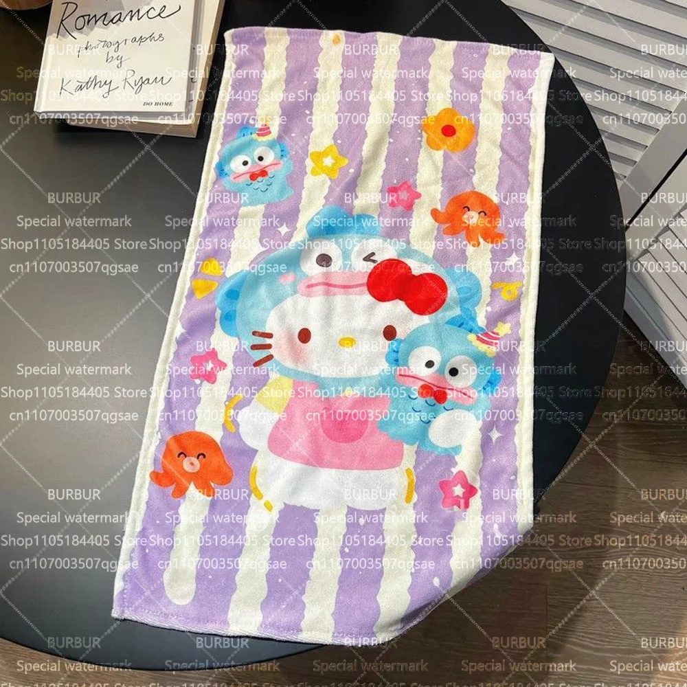 Linda toalla con forma de gato de dibujos animados, toalla facial de fibra ultrafina para niños, toalla de mano, toalla para lavarse la cara, de secado rápido