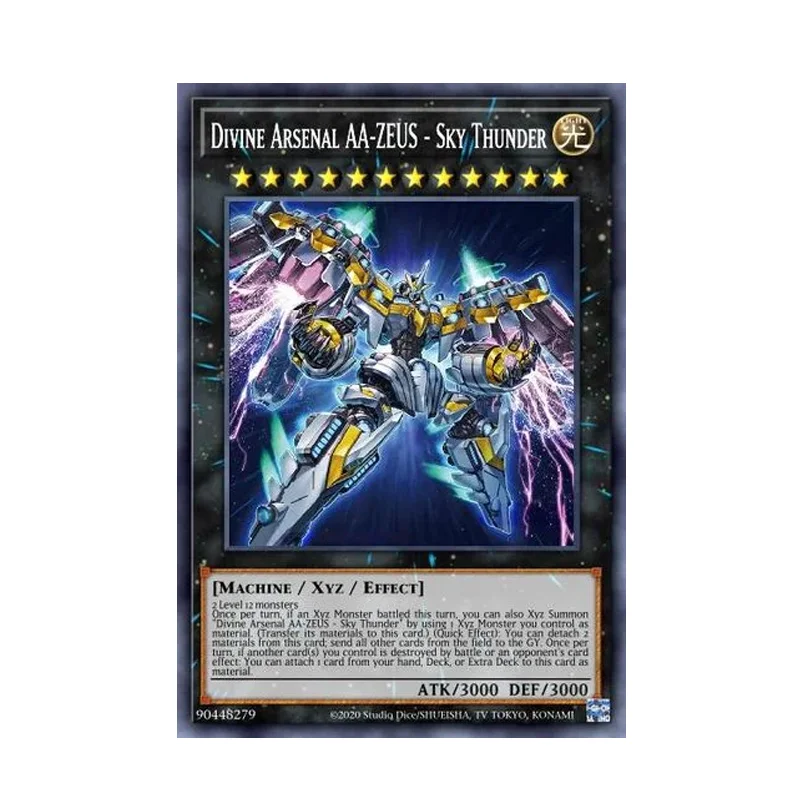 DIY YGO Popular Extra Deck XYZ Card Sky Thunder Number 41 No.38 Yugioh Card Game Easy Play Not Original Master Duel