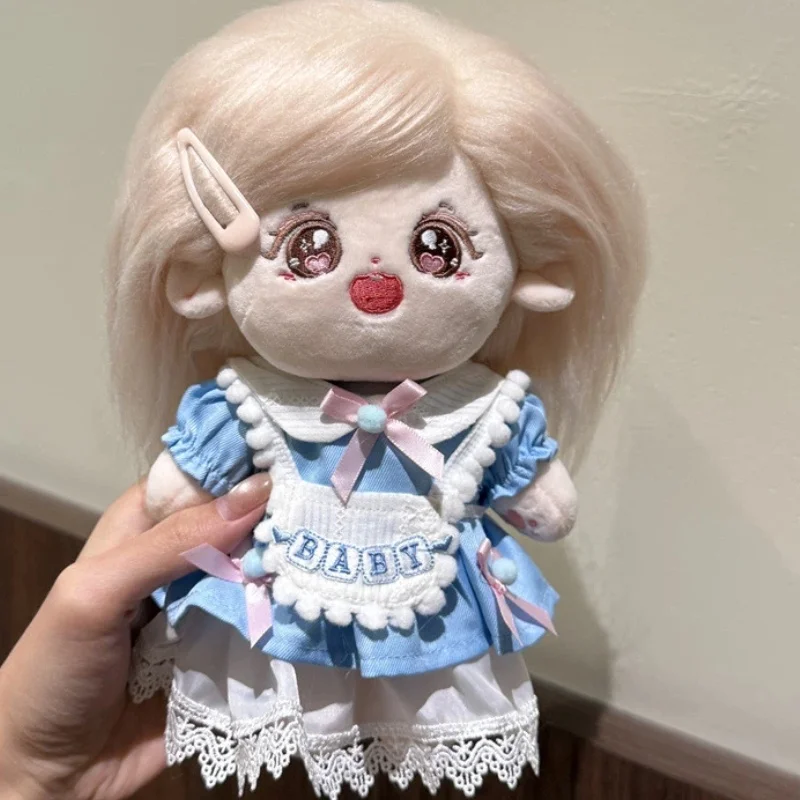 ชุดตุ๊กตาผ้าฝ้ายขนาดเล็ก ดีไซน์น่ารัก สไตล์แคมปัส ชุดอุปกรณ์เสริมสำหรับตุ๊กตาขนาด 20 ซม. เสื้อผ้าน่ารักสำหรับตุ๊กตาตัวเล็ก