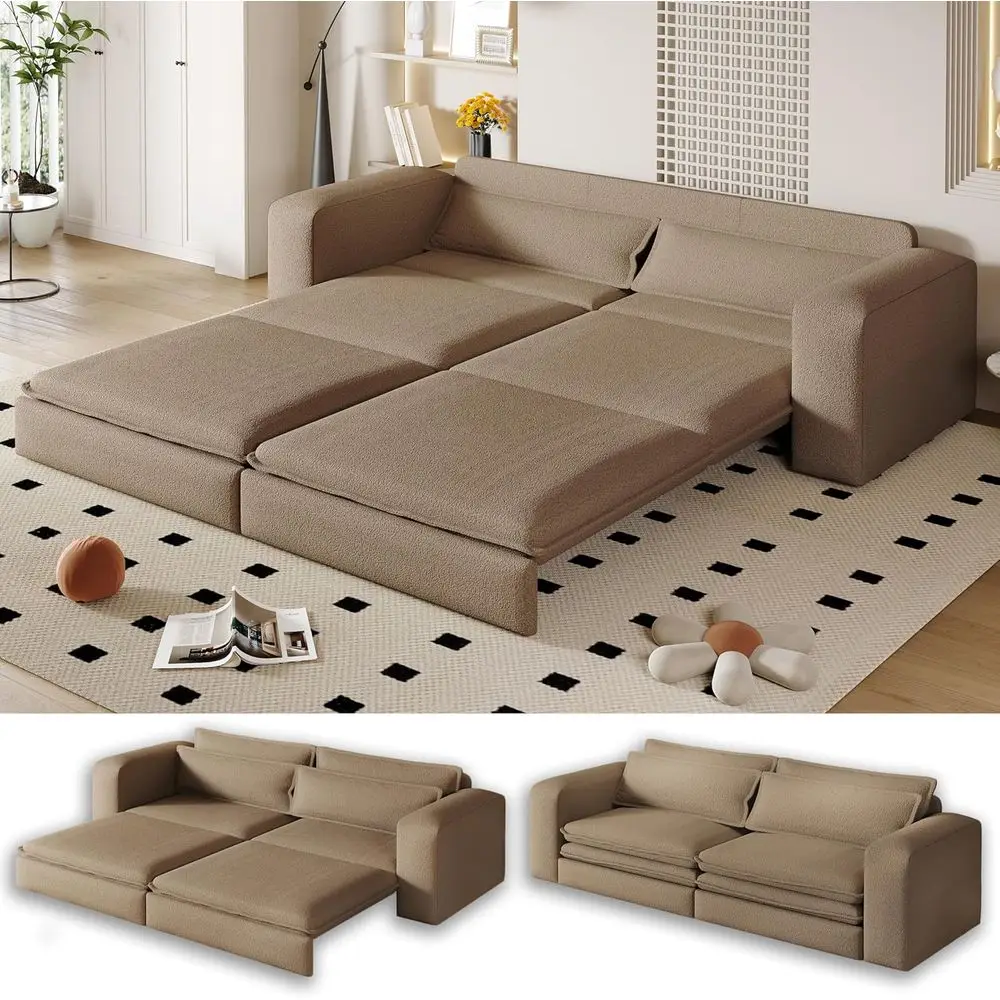 

Диван-кровать King Size с выдвижным спальным местом, трансформируемый диван 3-в-1, глубокий диван-кровать, кресло-реклайнер, несколько цветов