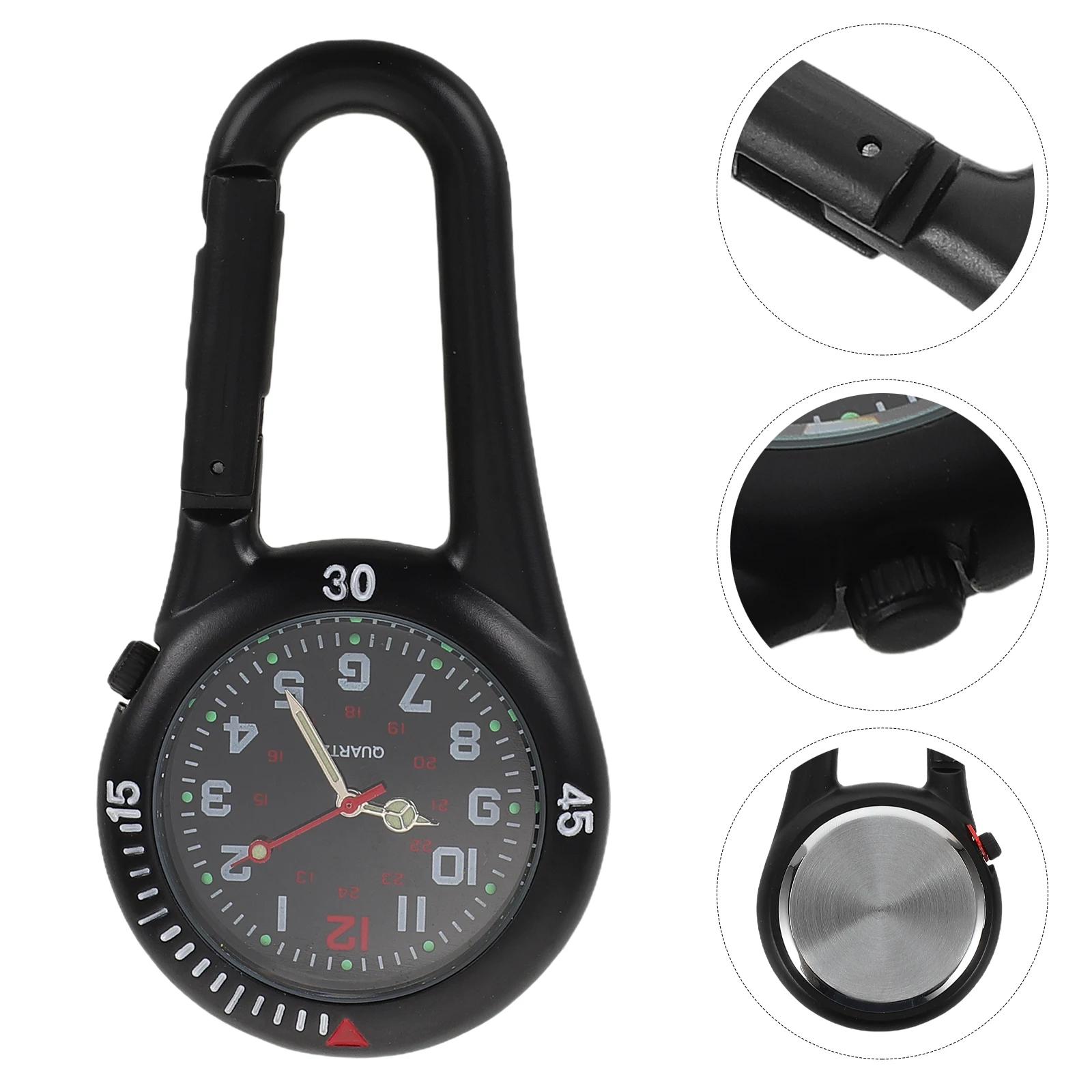 

Multifunctional Mountaineering Hanging Watch Durable Alloy Luminous Dial Clip-On Design Survival Outdoor Watch For Climbing