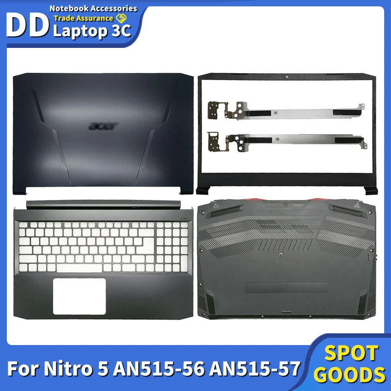 

New Laptop LCD Back Cover Front Bezel Palmrest Hinges Bottom Case Original For Acer Nitro 5 AN515-56 AN515-57 AN515-50 N20C1