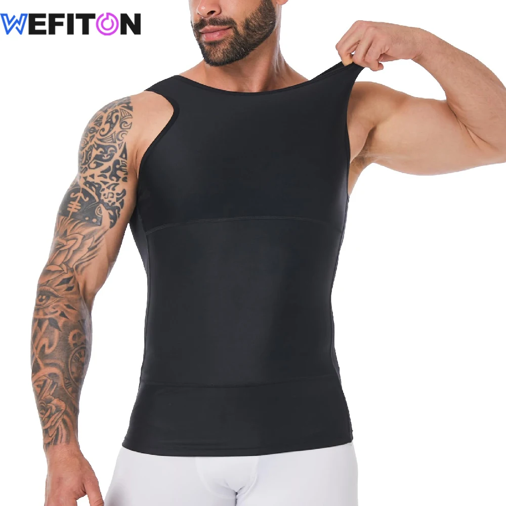 Men's Compression Shapewear Vest,Tummy Control Slimming Tank Top,Abs Chest Shaper Undershirt for Gym,Sports,Business Casual Wear