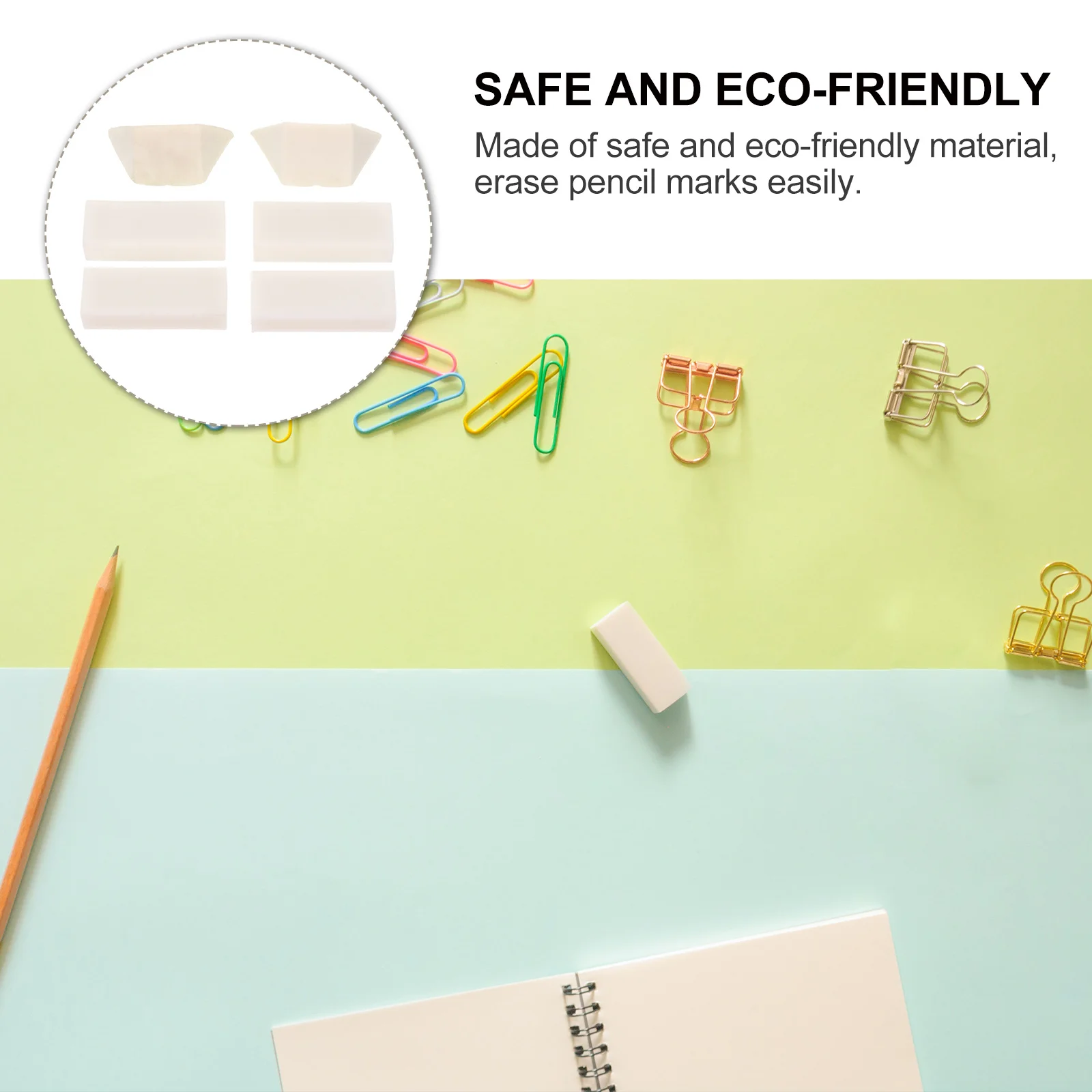 

6pcs Art Erasers Eco-Friendly Drawing Painting Sketching Eraser Creative School Supplies Gift For Students High Light
