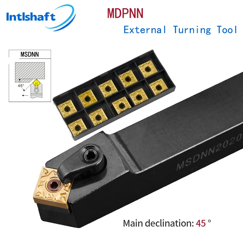 MSDNN2020K12 MSDNN1616H12 MSDNN2525M12 External Turning Tool Holder SNMG12 Carbide Inserts MSDNN Lathe Cutting Machine Tools Set