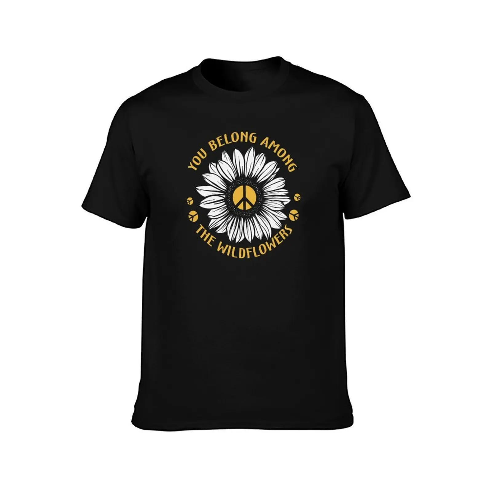 You Belong Among the Wildflowers T-Shirt Summer Casual Cotton Tee Oversized Streetwear Tops Vintage Graphic Print