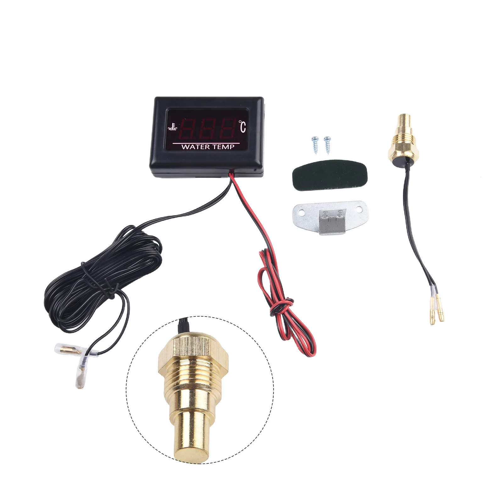 Car Engine Water Temperature Gauge Kit, Precise Measurement (+/ 1%), Vibration Design, Easy Installation  Car
