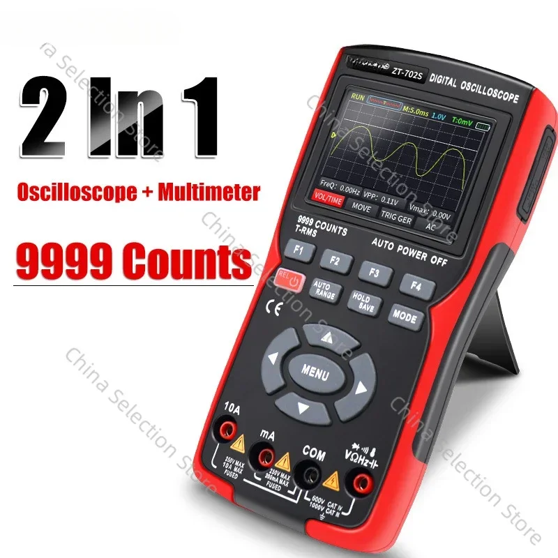 Oscilloscope Multimeter ZT-702S Two-in-one High-precision 10MZ Oscilloscope Universal Meter Signal Source