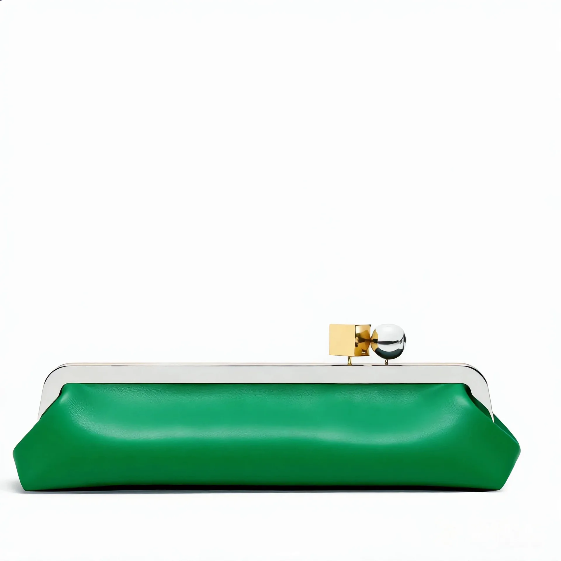 Fashion Long Clutch Bag for Women Luxury Designer Kiss Lock Women Shoulder Bags Elegant Party Purses Trend Underarm Bag 2026 image 2