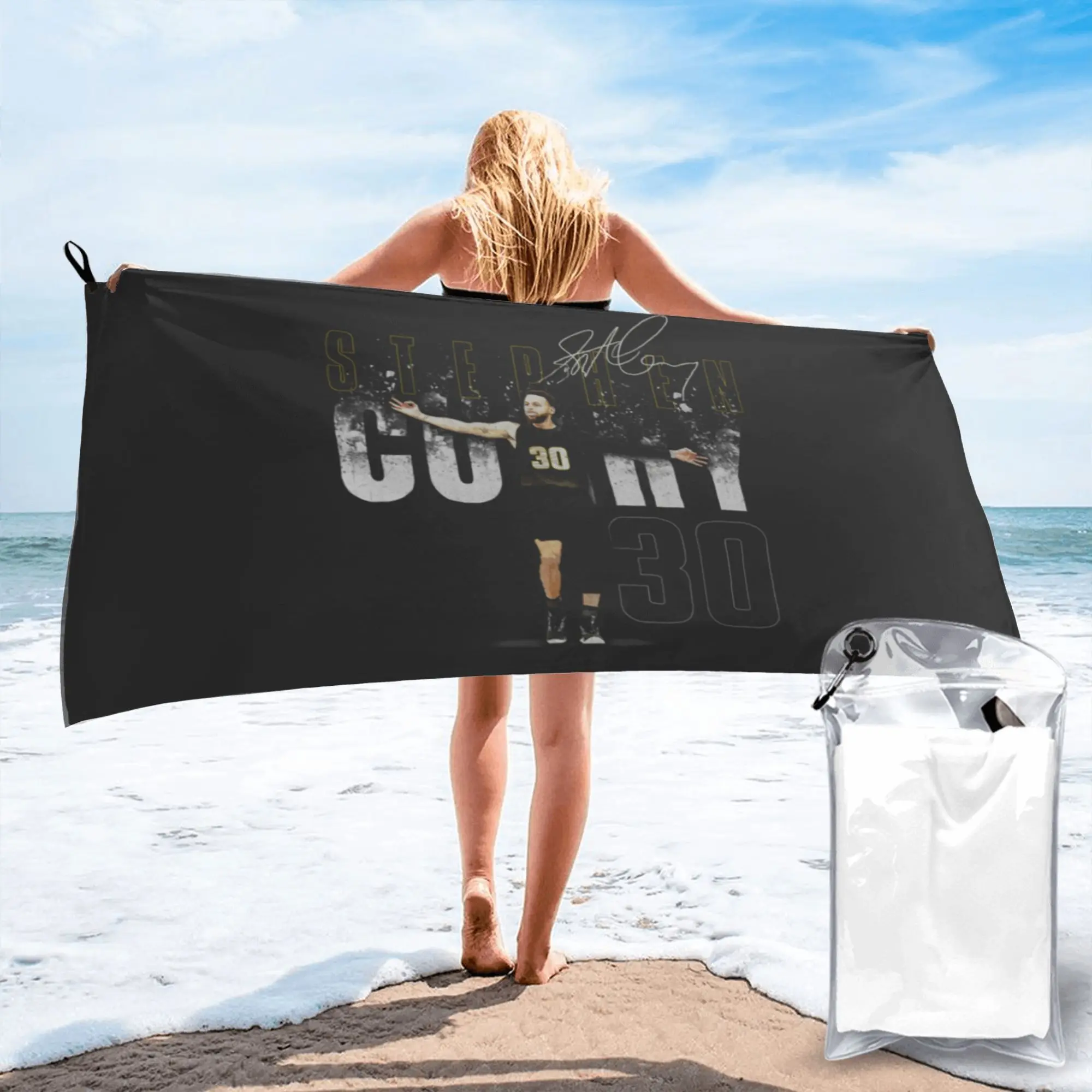 Toalla de playa Steph Curry Golden State Dissolve, toallas suaves de microfibra de secado rápido y absorbentes para yoga