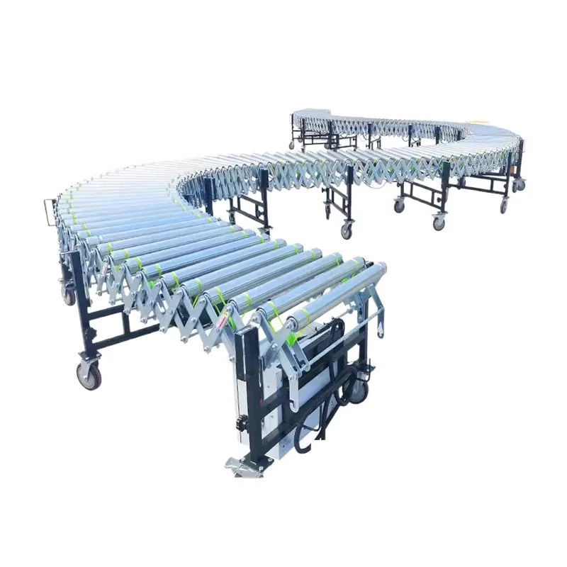 Power roller line, logistics warehousing, loading and unloading, multi-wedge belt with power roller expansion line