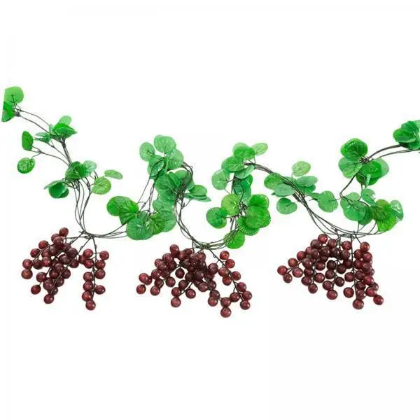 

Simulation Fruit Decorative Greenery Leaves Wreath Artificial Vine Garland for Door Wall Mantle Kitchen Pub Home Ornament