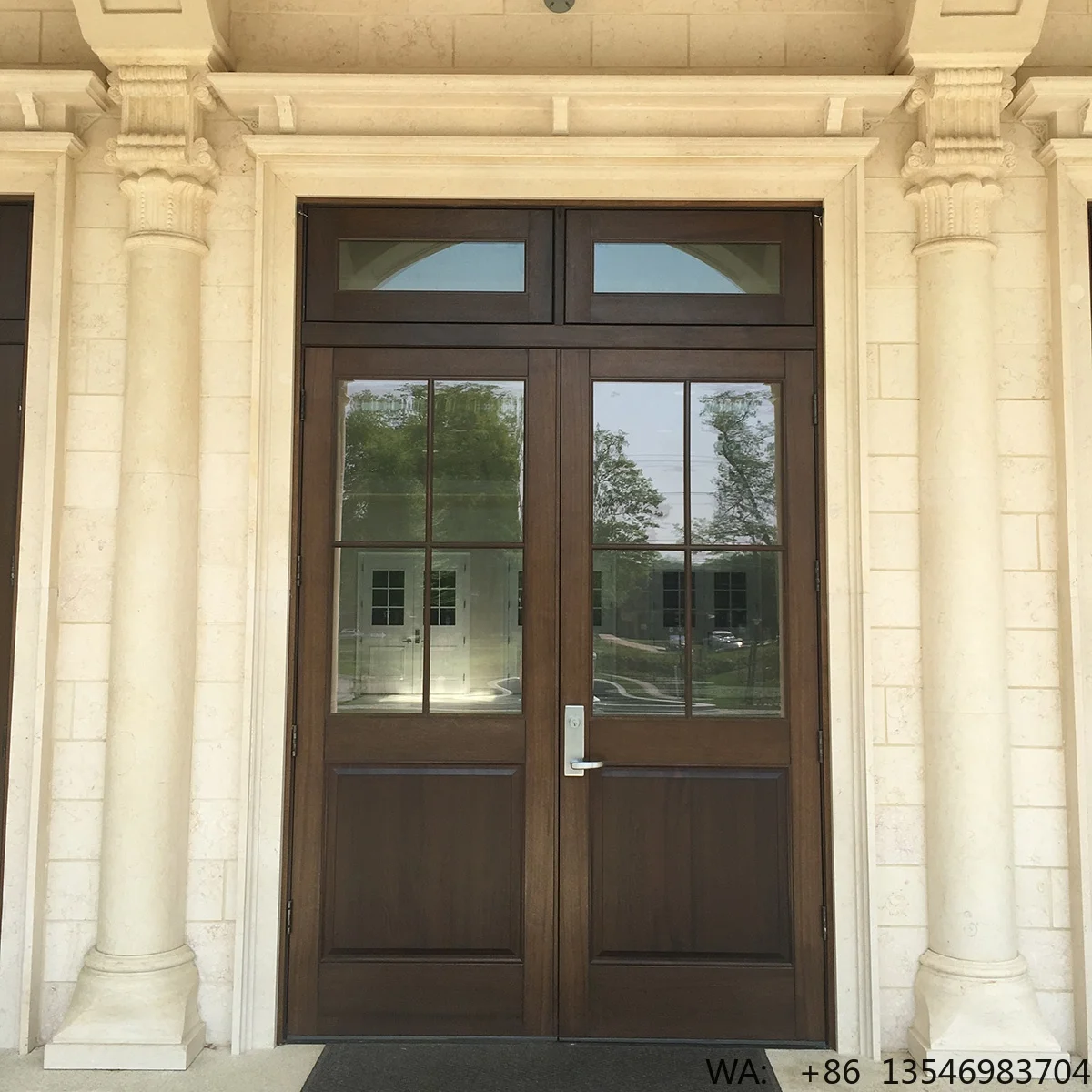 Customizable Stone Door Frame Luxurious Hand Carved Marble Door Frame for Villa Decoration