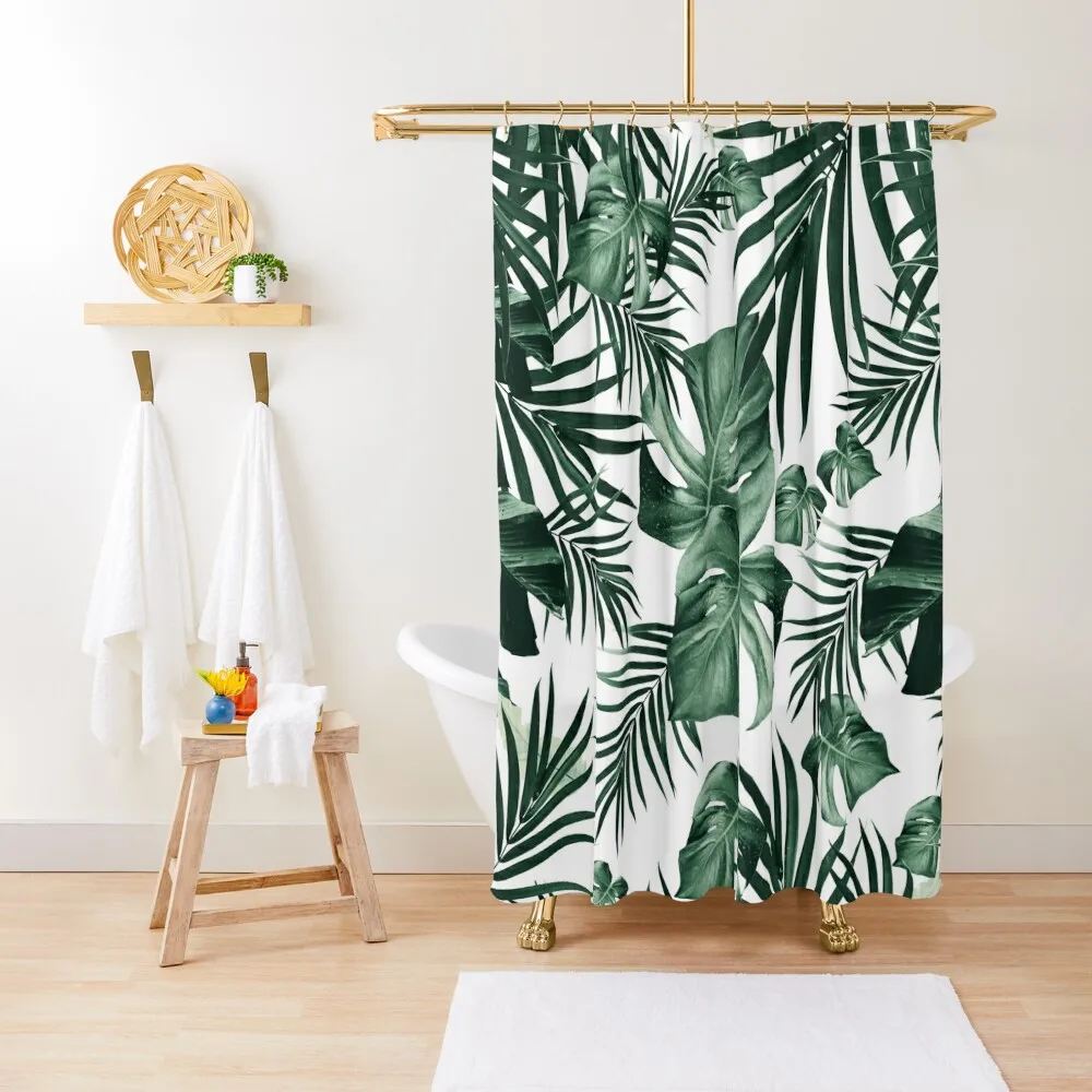 

Tropical Jungle Leaves Pattern #4 (2020 Edition) #tropical #decor #art Shower Curtain Bathroom And Shower Curtain