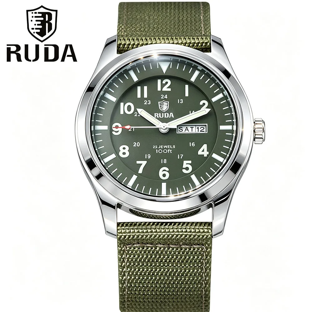 Men's Student Quartz Watch, Sports Calendar Large Dial Canvas Strap Wristwatch