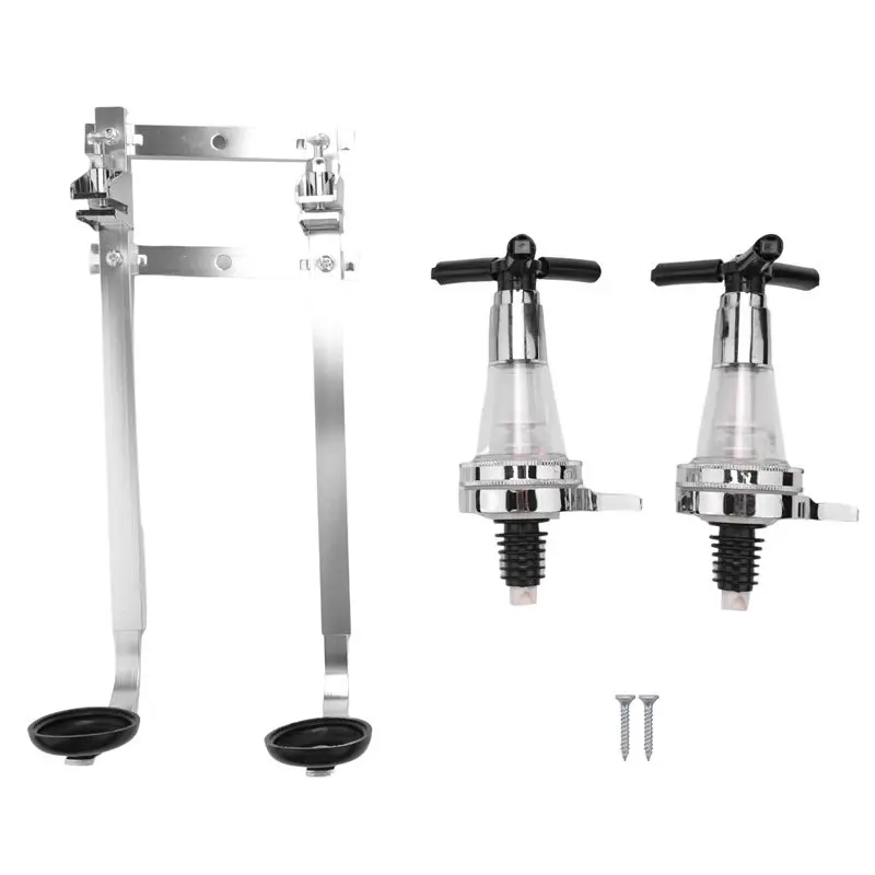 2 Bottles Wine Alcohol Shot Dispenser Pourer Rack Liquor Drinks Wall Bar Mounted-AA26