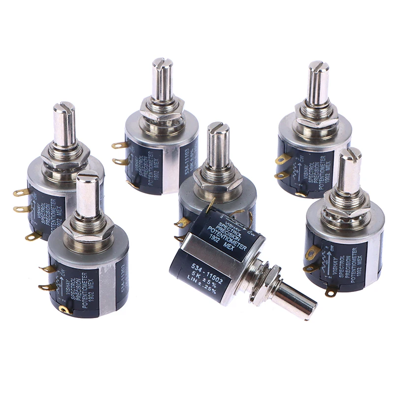 High Quality 1PCS 534-1-1 Spectorl Precision Coil Wire Wound Potentiometer 534 2w 100R 200R 500R 1K 2K 5K 10K 20K 50K 100k