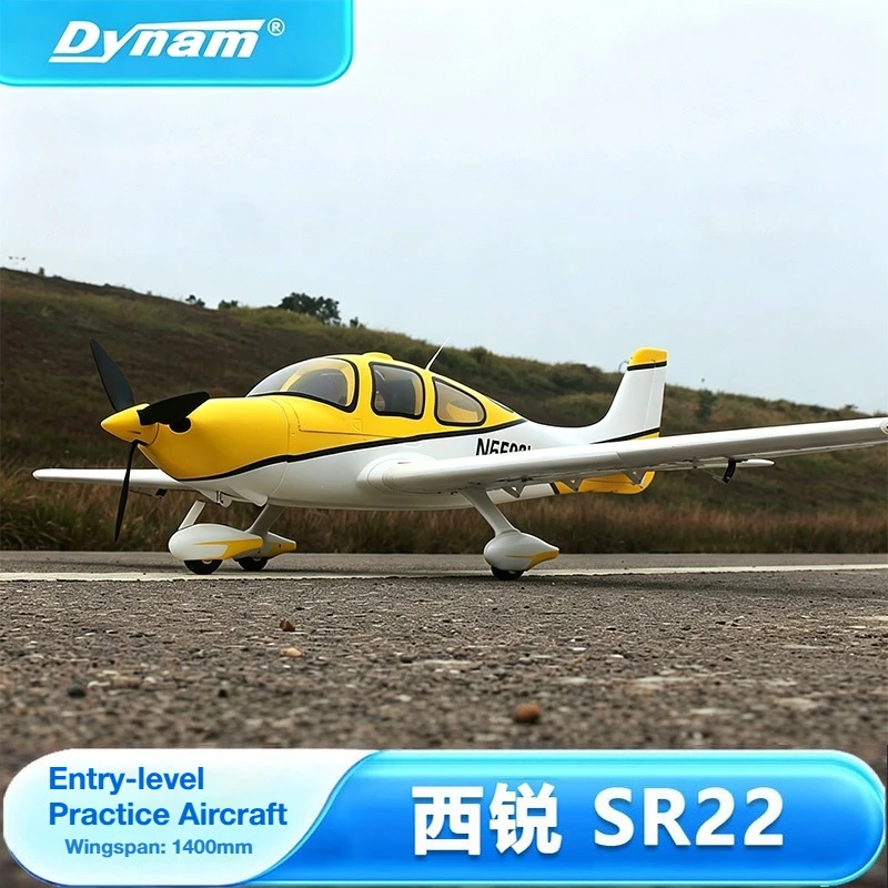 Dynam Cirrus SR22 1.4m 6CH+ Detachable Wing Remote Control Fixed Wing Large Cabin Entry-Level Aircraft Model For Novices PNP