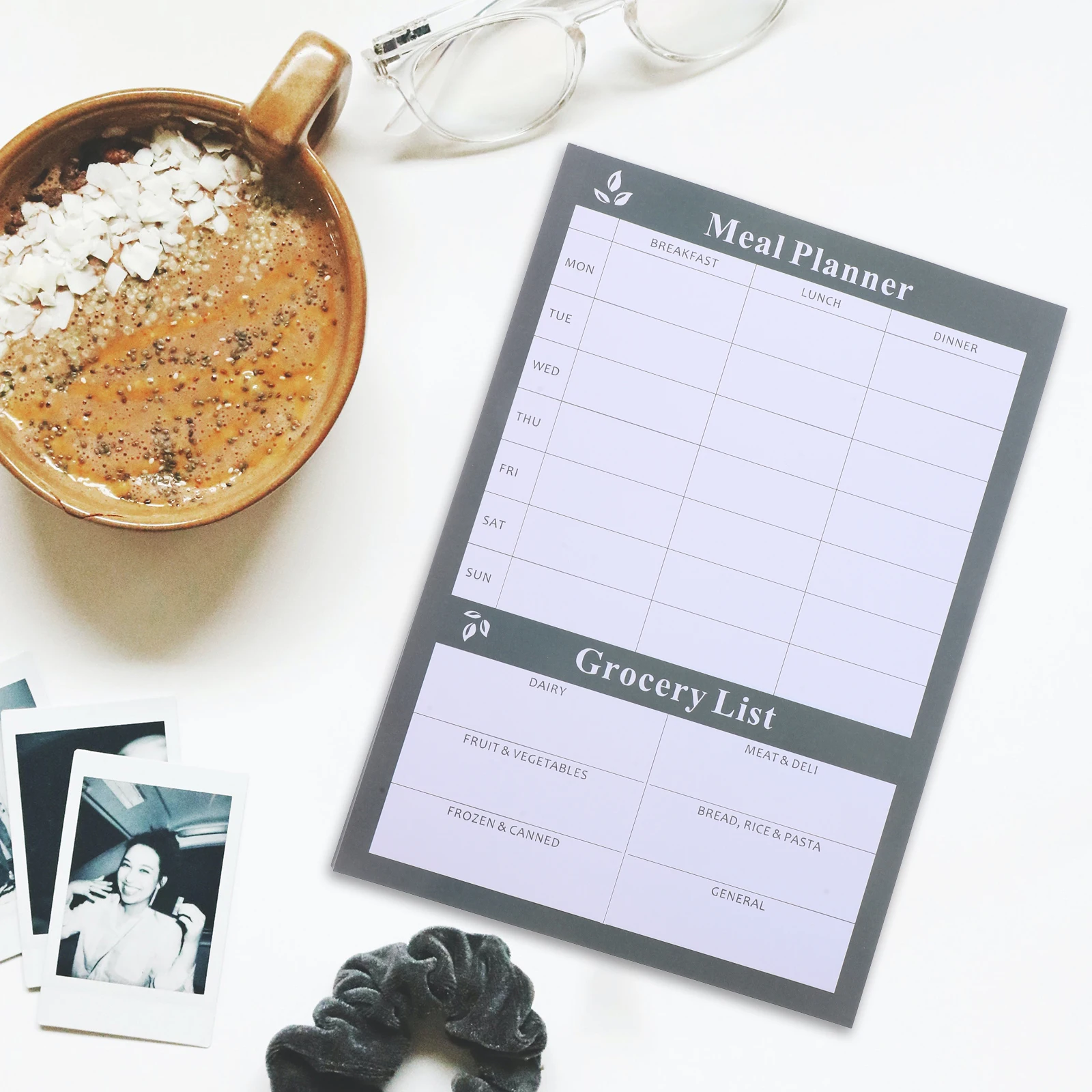 Cuaderno de Planificación Dietética Semanal con Páginas Desprendibles para Planificar Comidas, Menú de Alimentos, Diario de Gestión de Dieta en el Hogar, Calendario Semanal