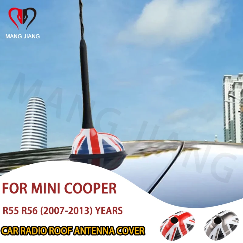 Union Jack Car Radio Roof Aerial Antenna Cover Stickers Shell For Mini Cooper R55 R56 Decorative Exterior Trim Case Accessories