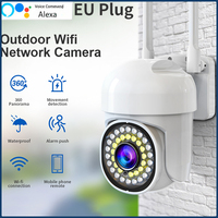 Wifi Camera Outdoor Waterproof PTZ Auto Tracking Audio CCTV Surveillance Camaras 1080P 360 IP Cameras with Alexa