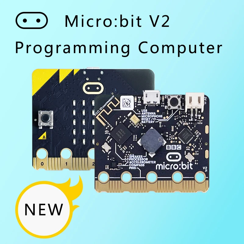 Nuovo BBC Micro:Bit V2 processore aggiornato sensore tattile capacitivo altoparlante integrato microfono BLE 5.0 indicatore LED per bambini