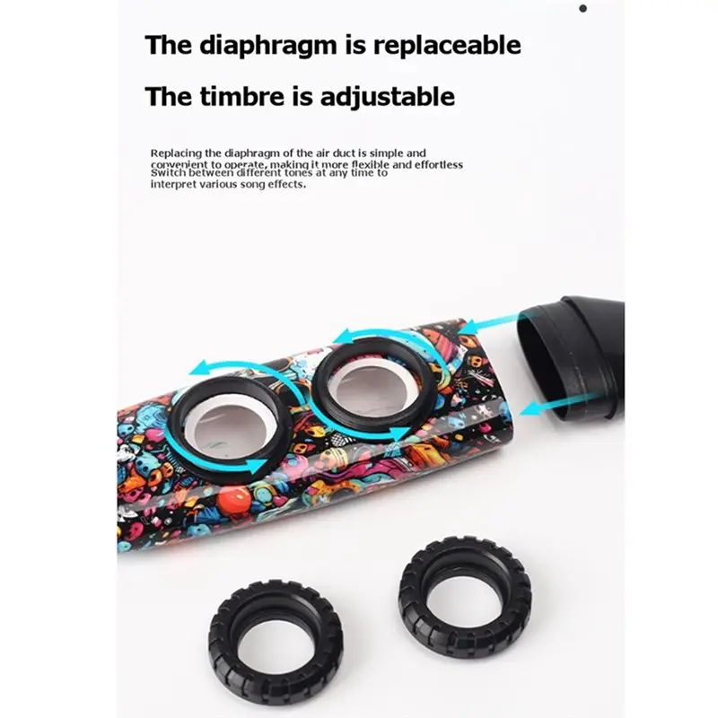 CGDS-Kazoo Wind Instrument Dual Hole Design For Adults And Kids Including Flute Diaphragms For Ukulele, Violin, Guitar