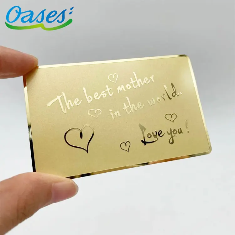Customized query 2025 High End Premium Quality Souvenir Advertising Use Gold Metal VIP Business Card with Tailored Crafting Proc