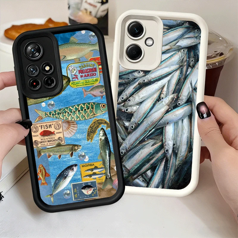 Phone Case for Xiaomi Redmi Note 15 14 13 Pro Plus Discounted Salted Fish Shell 12S 11 11S 11T 5G 14S Soft Silicone Funda