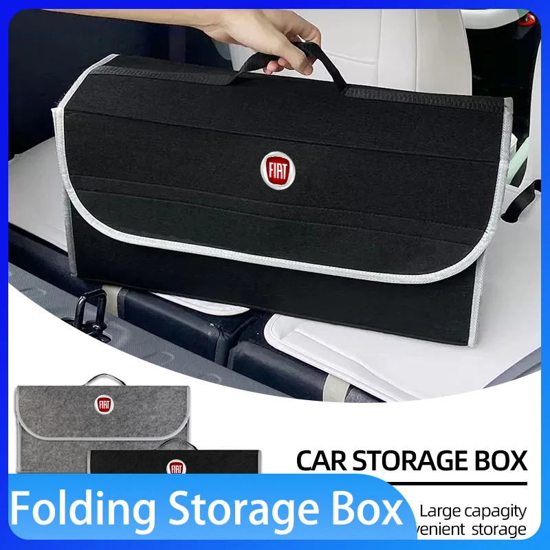 

Car Storage Bag Folding Travel Tidying Box Trunk Tools Case For Fiat 500 Punto 125 500 Bravo Stilo Panda Abarth Tipo Viaggio