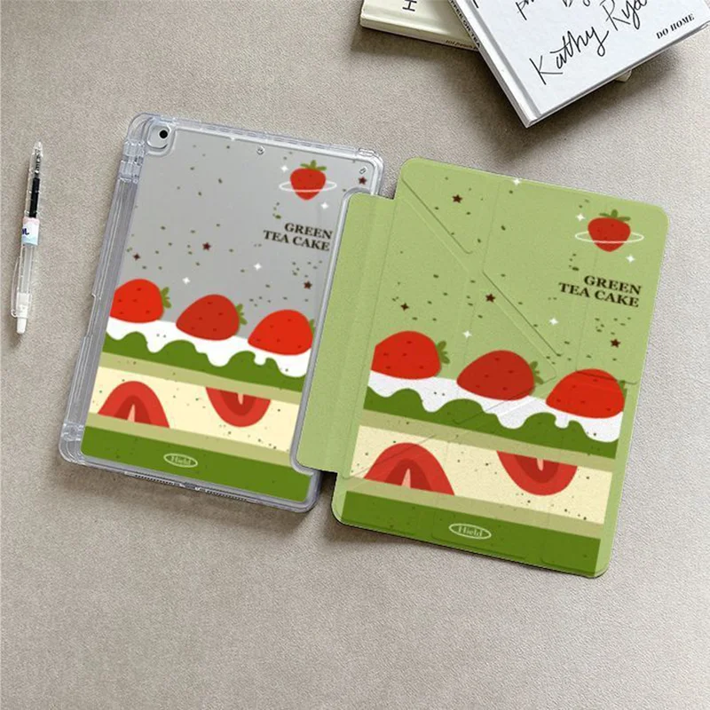 

Summer Niche Fresh Sweet Creamy Strawberry For iPad Pro Air M5 M4 M3 M2 2 1 11th A16 12.9" 10 9 8 7 6 5 Th Mini 7 6 5 4 Cover