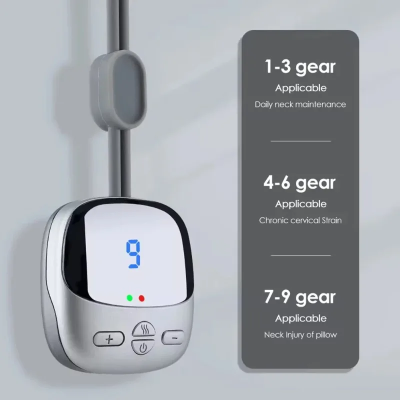 NEW Mini Hanging Neck Massager Portable Muscle Stimulator Hot Compress Pulse  Rechargeable Cervical Spine