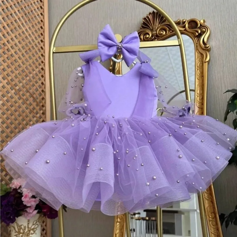 High-End Children's Princess Costume Host's Piano Performance Birthday Girls Party Dresses A4670 Vestidos