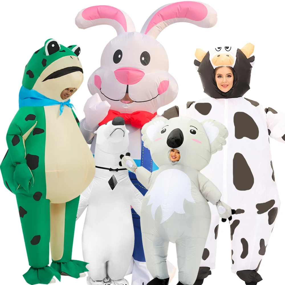 Farm Cow Pink Piggy Zebra Inflatable Costume Halloween Carnival Friend Party Cosplay Stage Catwalk Masquerade Party Holiday Gift