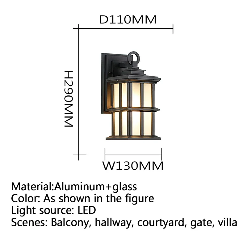 KERWIN Contemporary LED Outdoor Wall Lamps Electric Simplicity Waterproof Balcony Hallway Courtyard Villa Gate Hotel