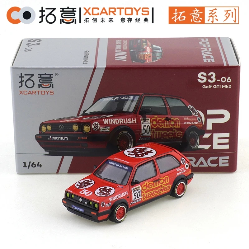 XCARTOYS POP RACE 1/64 Volkswagen Golf GTI Mk2 Auto Legering Motorvoertuig Diecast Metaal Model Kids Kerstcadeau Speelgoed voor Jongens