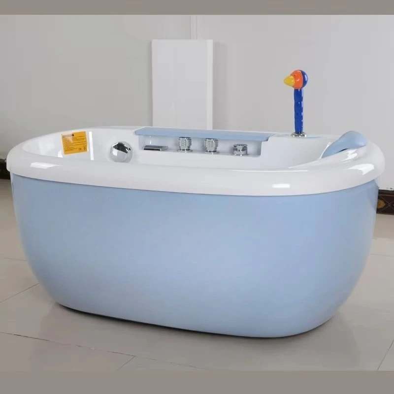 &c Red Freestanding Modern Baby Massage Bathtub with Thermostat System Acrylic Material Capacity for Hotel Use