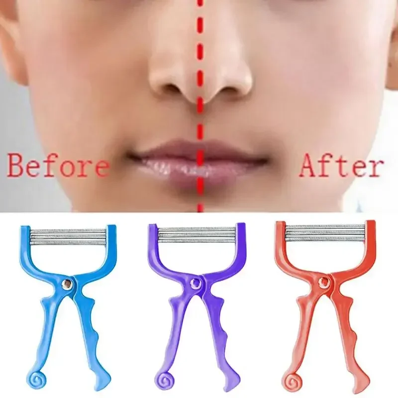 Epilatore per peli del viso Rullo a molla portatile sicuro Epilatore per depilazione del viso per donne Epilatore per la cura del viso Epilatore di bellezza