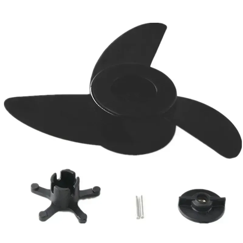 3-Blade Nylon Propeller Shaft Accessories, DIY Electric Boat Outboard Motor Parts for Haibo ET44L 54L