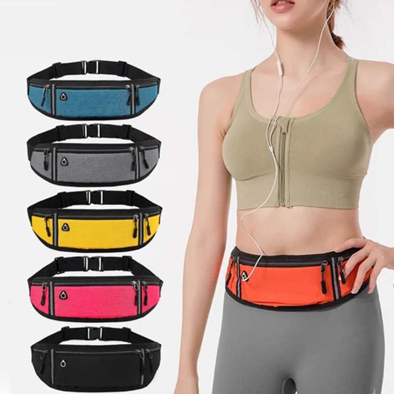 Professional Running Waist Bag Sports Belt Pouch Mobile Phone Case Men Women Hidden Pouch Gym SportsBags Running Belt Waist Pack